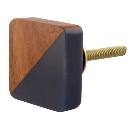 Square Wooden And Resin Cabinet Knob Online